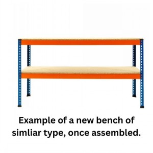 9 x Used Rivet Workbenches 2.4M x 0.9M x 0.9M (CE31)